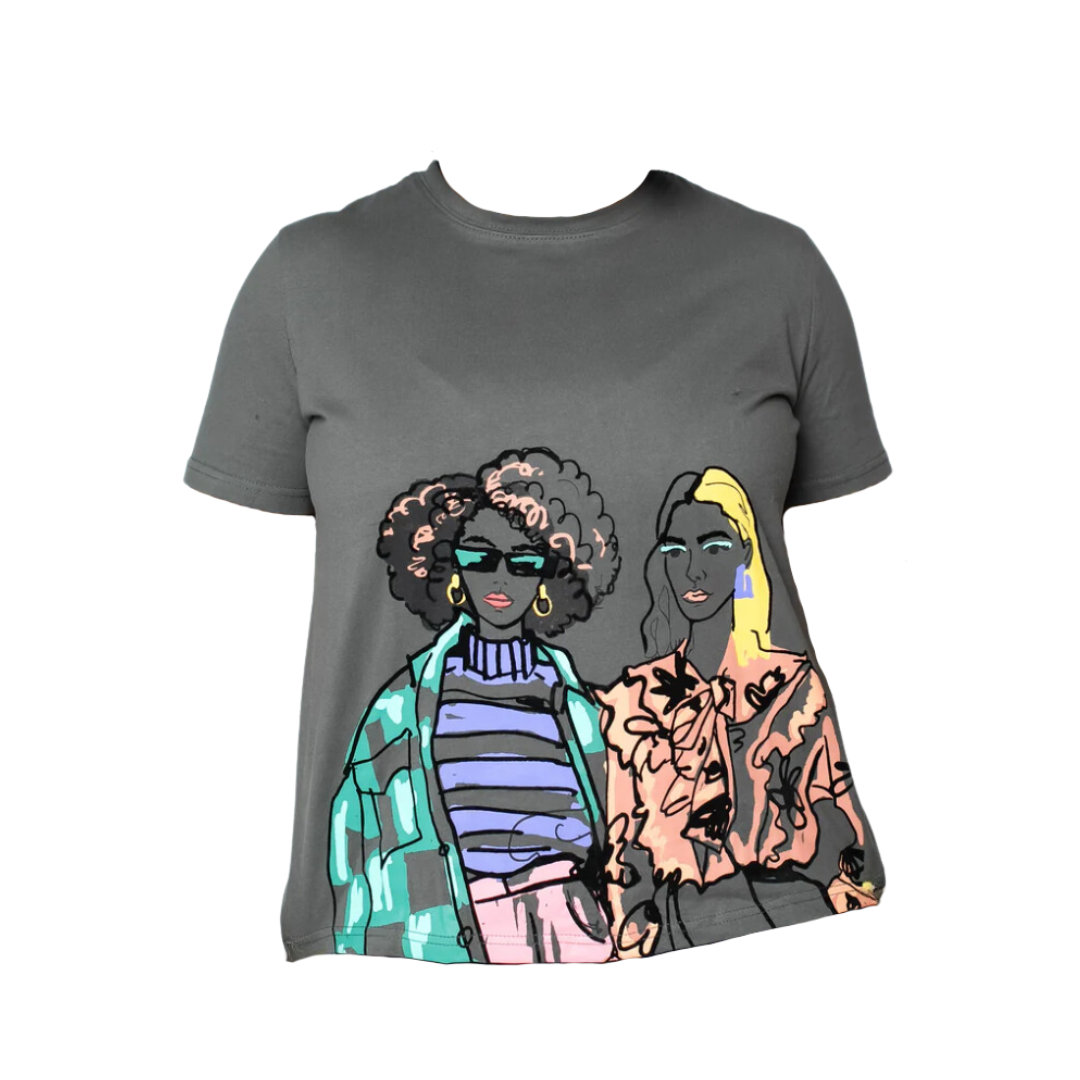 Trendy Ladies Character Print T-Shirt