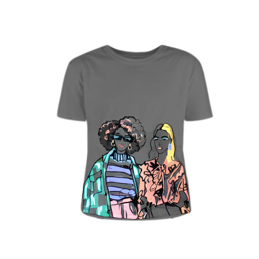 Trendy Ladies Character Print T-Shirt