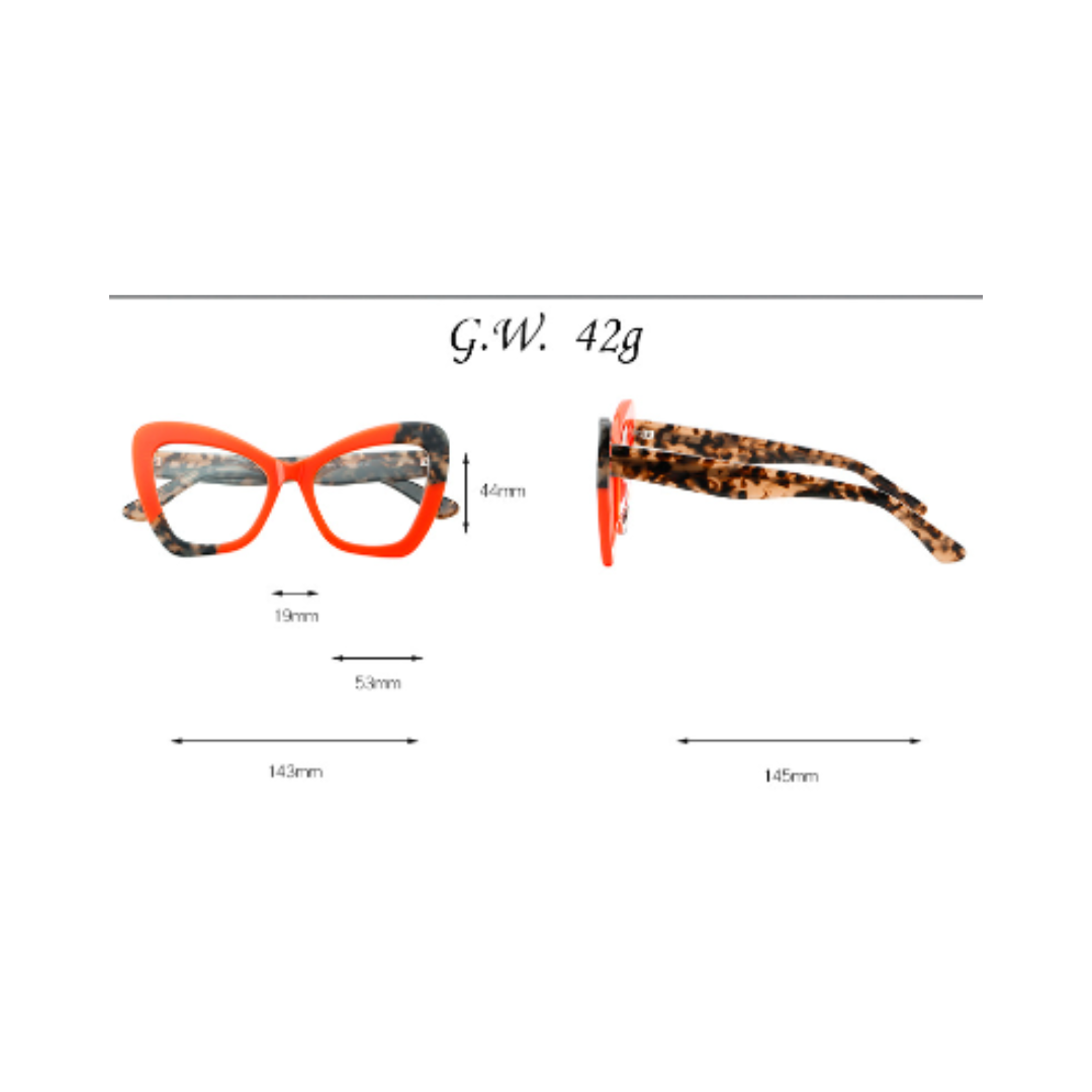 Retro Frame Acetate Sunglasses