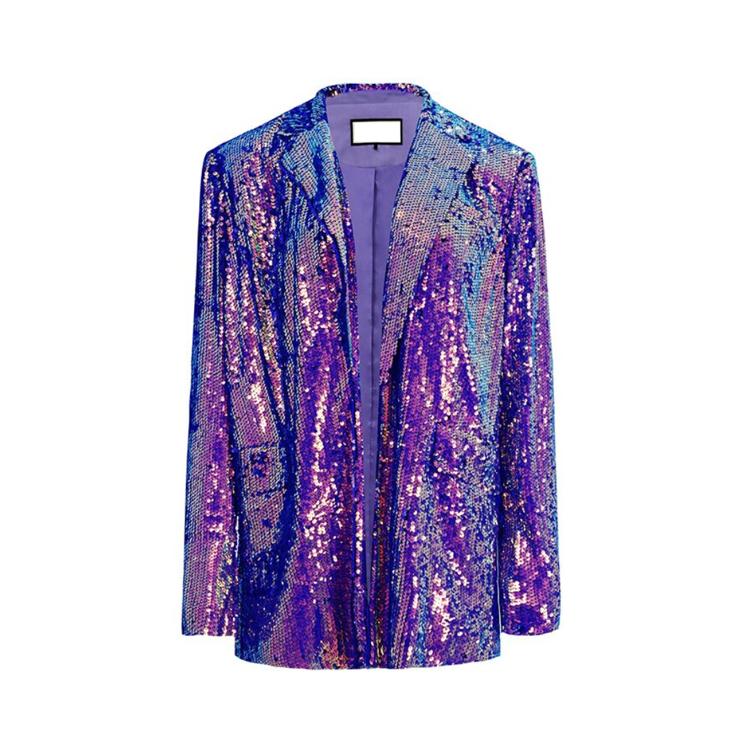 Casual Long Sleeve Sequins Loose Blazer