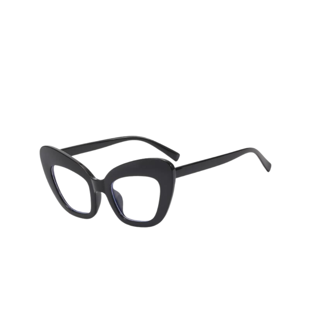 Anti-Blue Light Large Frame Cat Eye Flat Sunglasses
