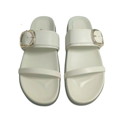 Straight-Line Belt Buckle Thick Sole Sandals