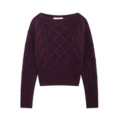 Classic Round Neck Long-Sleeved Knitted Sweater