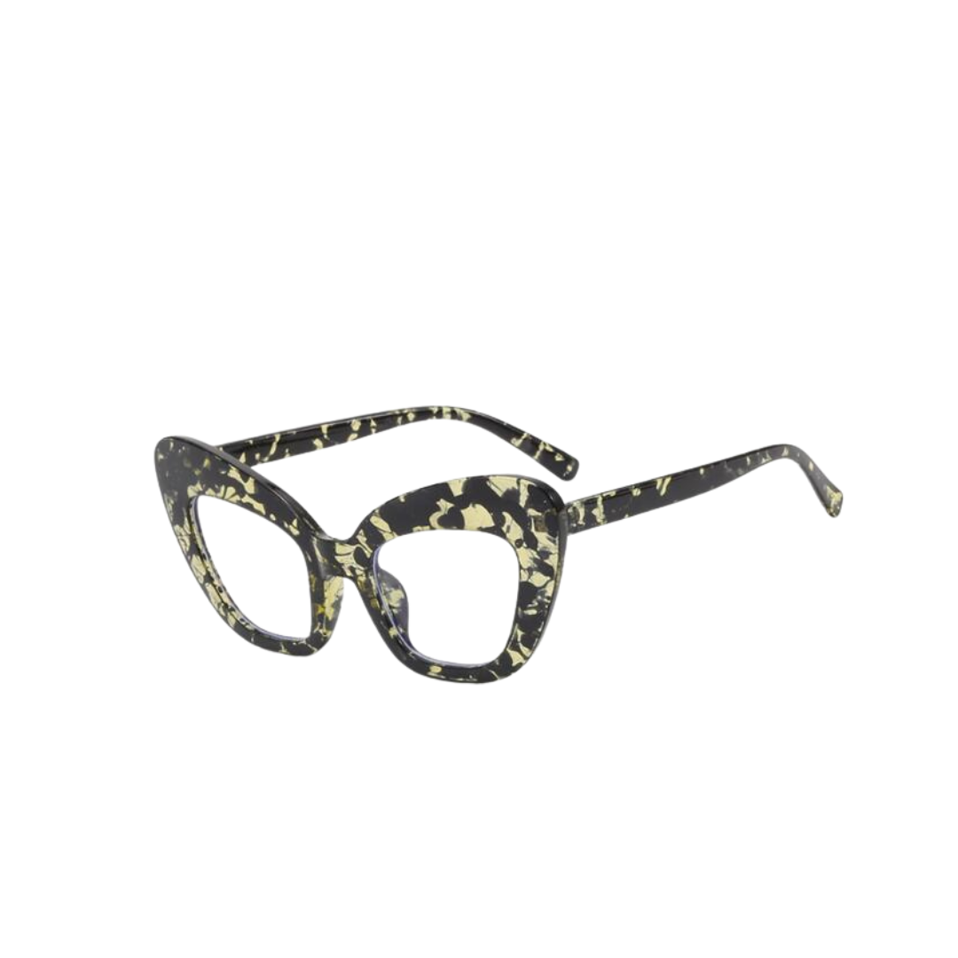 Anti-Blue Light Large Frame Cat Eye Flat Sunglasses