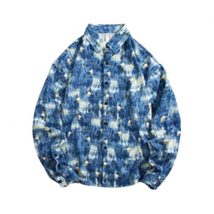 Retro Floral Loose Fit Long Sleeved Shirt
