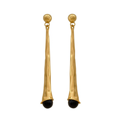 Pearl Geometric Metallic Earrings