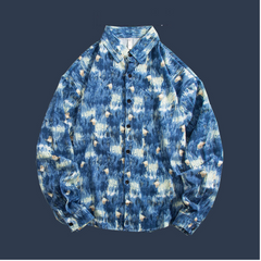 Retro Floral Loose Fit Long Sleeved Shirt