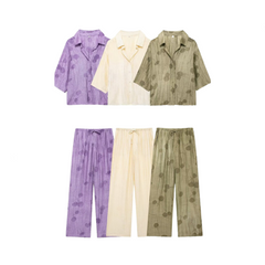 Jacquard Loose Shirt + Jacquard Pants Set