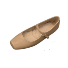 Retro Square Toe Shallow Mouth Flat Shoes