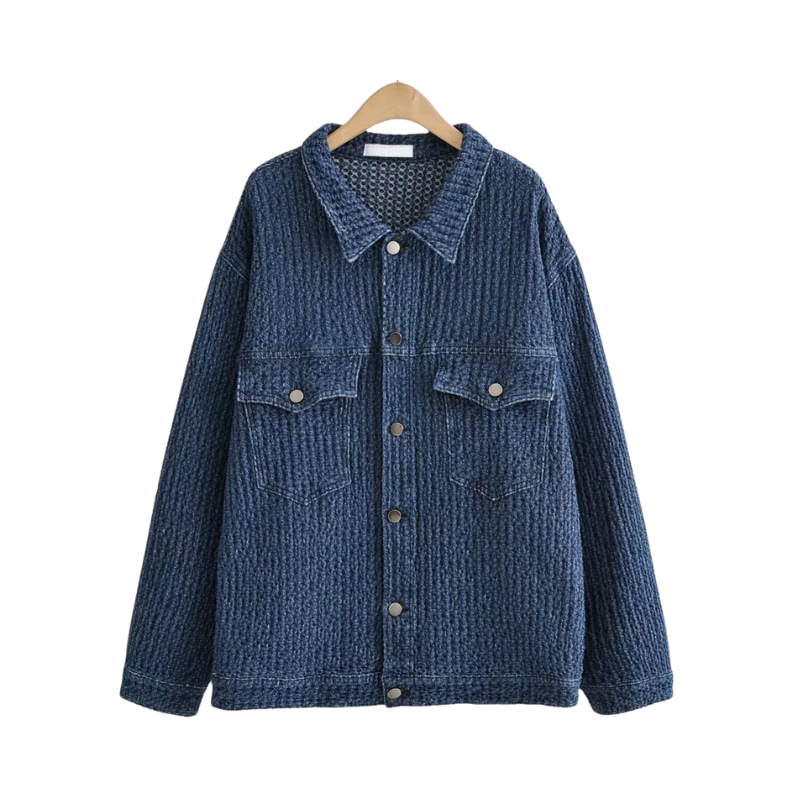 Boyfriend Style Loose Mid-Length Denim Jacket