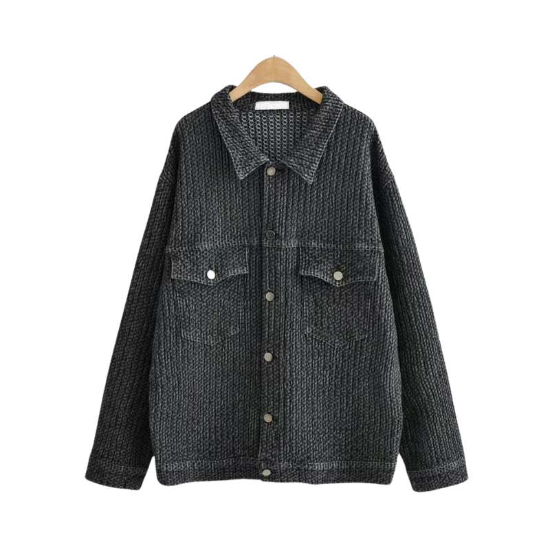 Boyfriend Style Loose Mid-Length Denim Jacket