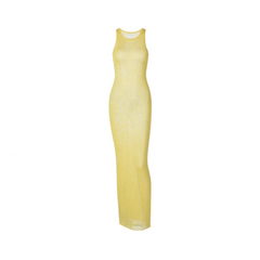 Sleeveless See Through Slim Fit Vest Dress
