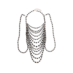 Multi Layered Chain Beaded Necklace