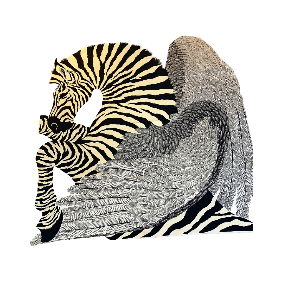 Zebra Pegasus Twill Square Scarf