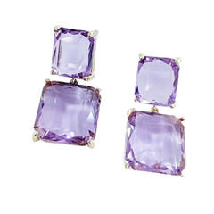 Geometric Square Crystal Earrings