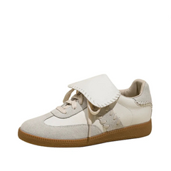 Retro Lace Up Flat Bottom Sneakers