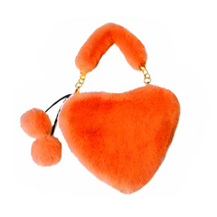 Plush Heart Shaped Handbag