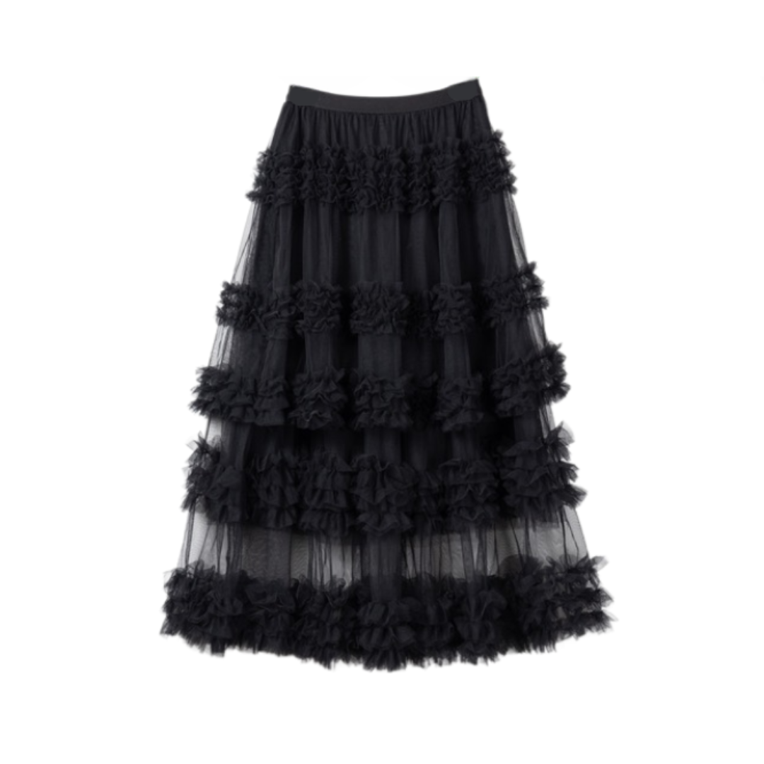 Three Layer Handmade Patchwork A-Line Skirt