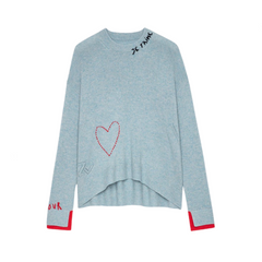 Handmade Letter Love Embroidered Knitted Sweater