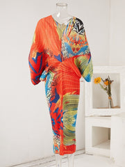 Abstract Color Burst Pleated Dress - @hownistyledit