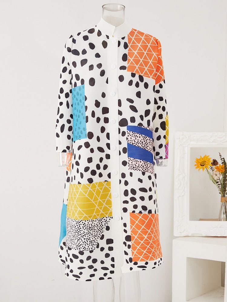 Abstract Leopard Print Dress