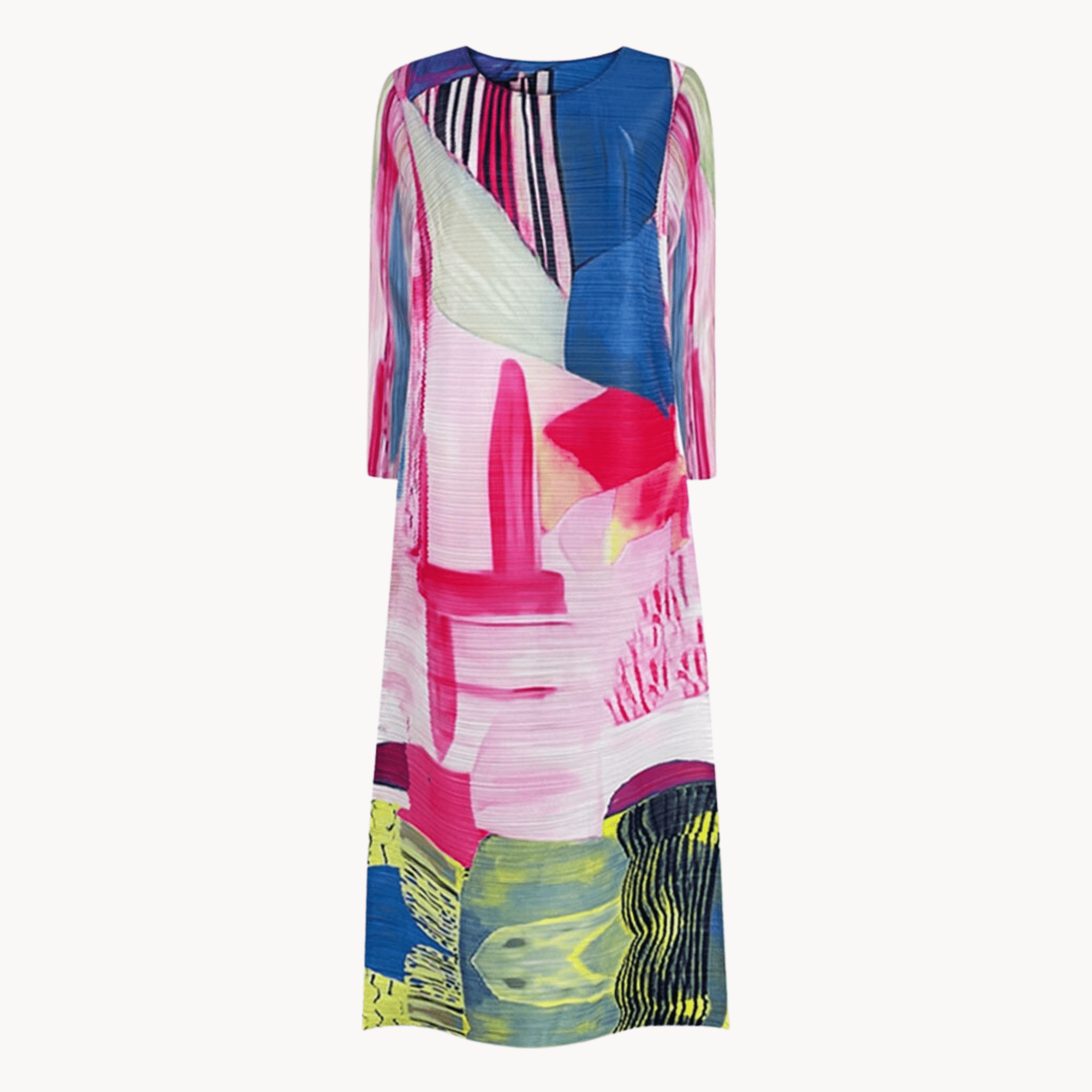 Abstract Pleated Dress