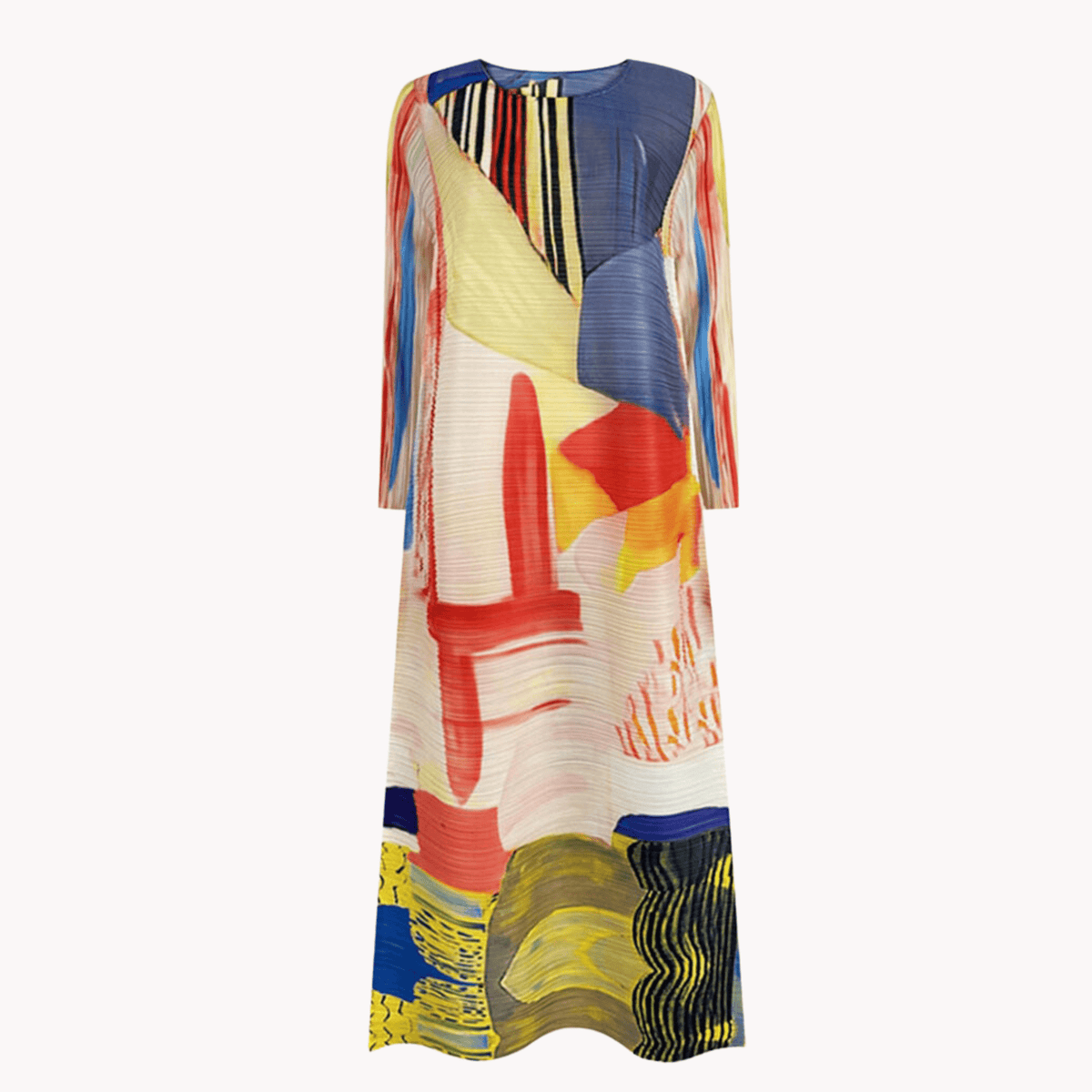 Abstract Pleated Dress