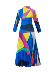 Abstract Swirls Pleated Set - @jariatudanita