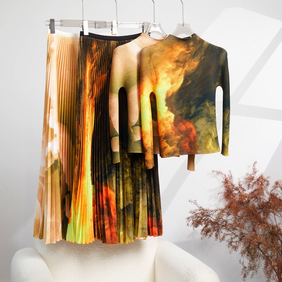 Art Canvas Pleated Set