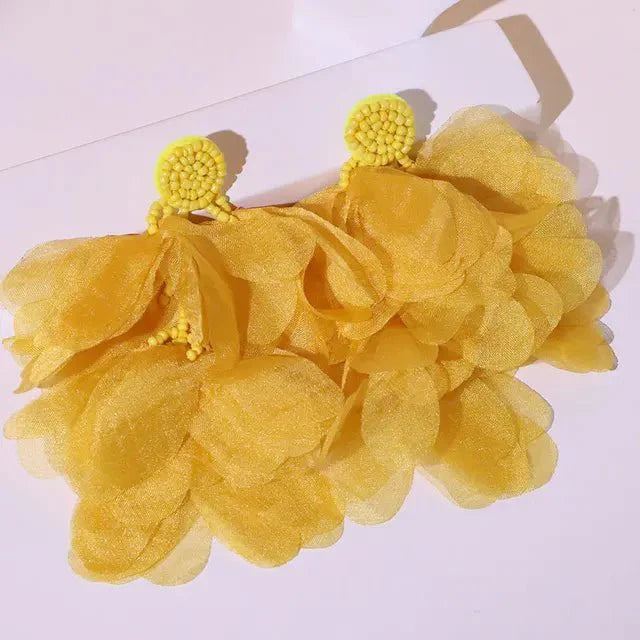 Assorted Large Petal Dangling Earrings