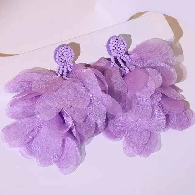 Assorted Large Petal Dangling Earrings