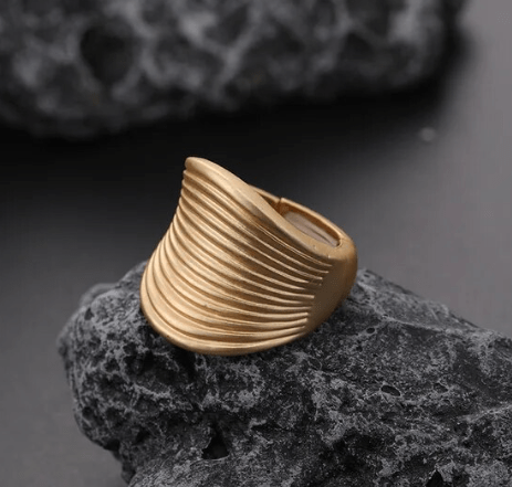 Assorted Matte Gold Adjustable Rings