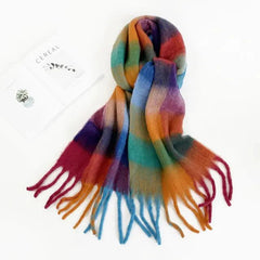 Assorted Plaid Fringe Scarves