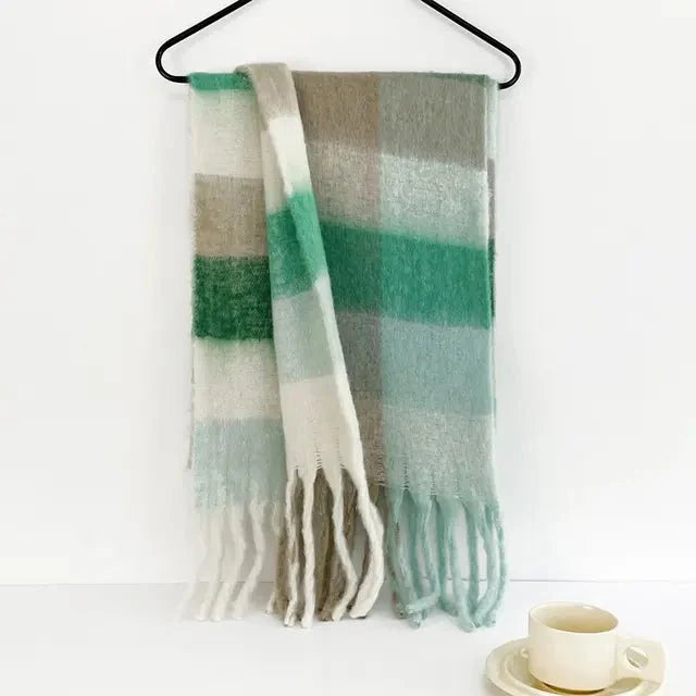 Assorted Plaid Fringe Scarves