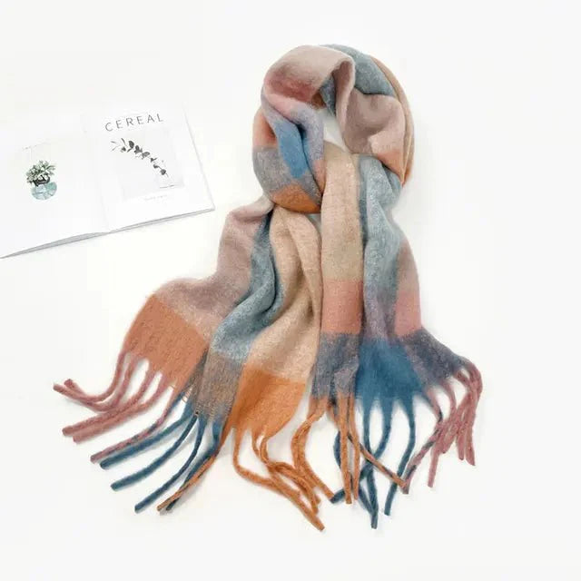 Assorted Plaid Fringe Scarves