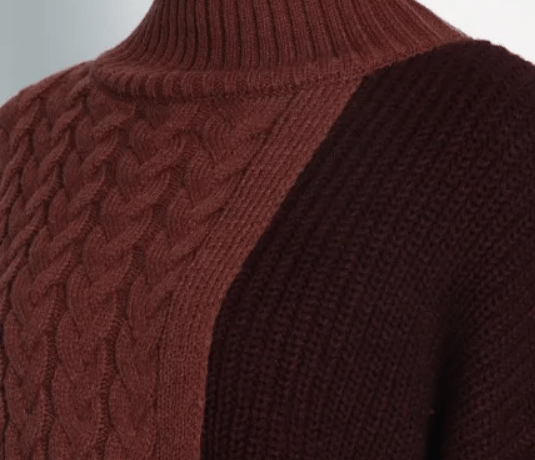 Asymmetrical Hem Knit Wool Sweater