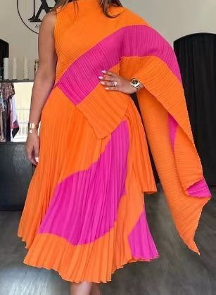 Asymmetrical Pleated Swirl Set - @phenomnalkat