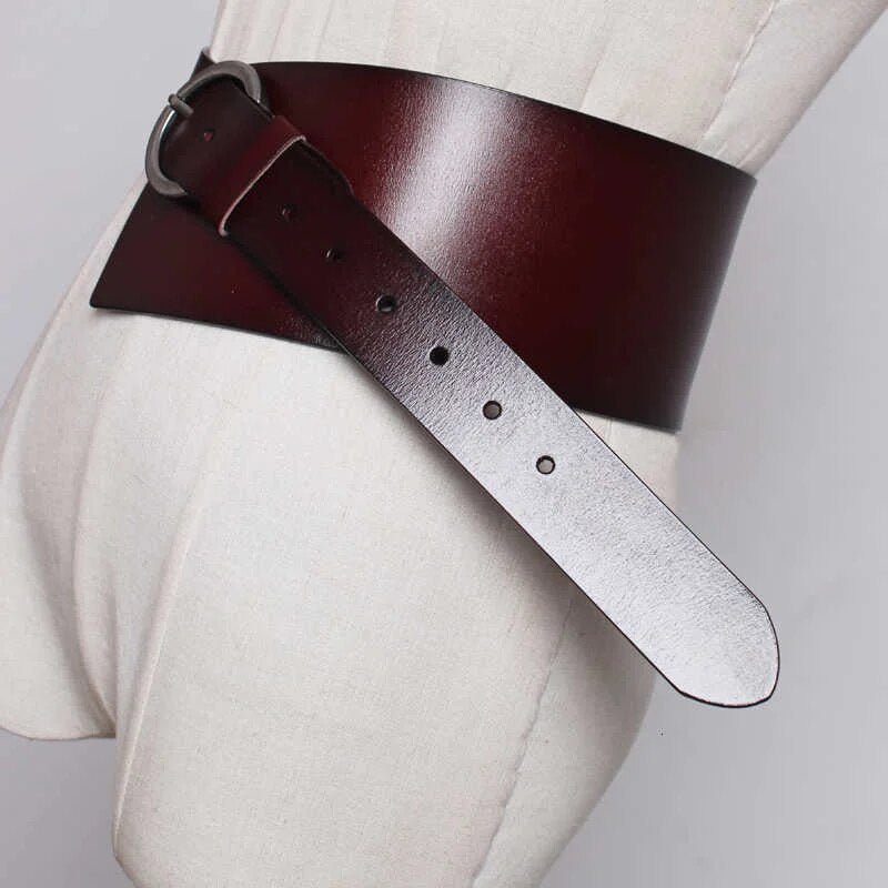 Pre Order:  Asymmetrical Wide Leather Belt