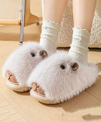 Cute Stylish Comfy Fuzzy Fur Slippers Shoes Brown