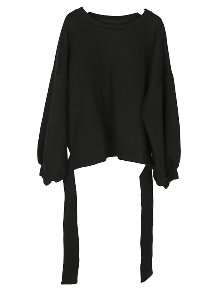 Pre Order:  Back Bowknot Round Collar Sweatshirt