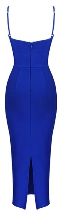 Sweetheart Cutout Bust Midi Dress