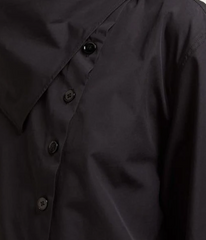 Irregular Collar Cotton Shirt