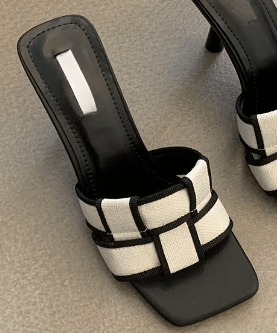 Pre Order:  Basketweave Open Toe High Sandals