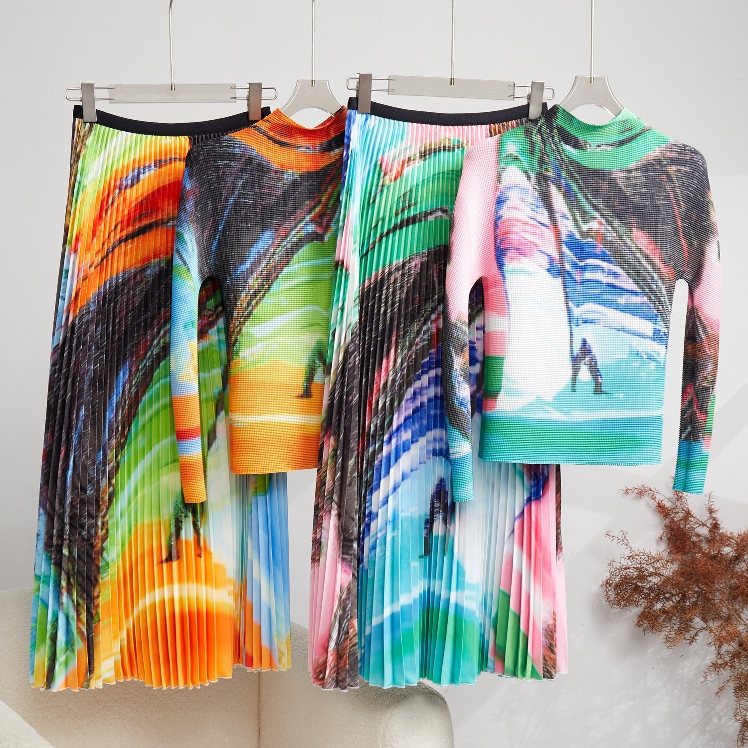 Pre Order:  Beachfront Print Top + Skirt Set
