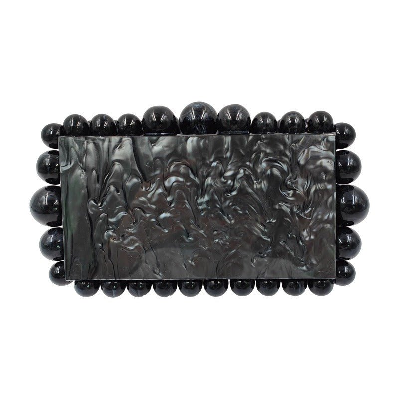 Pre Order:  Beaded Acrylic Hard Clutch Bag