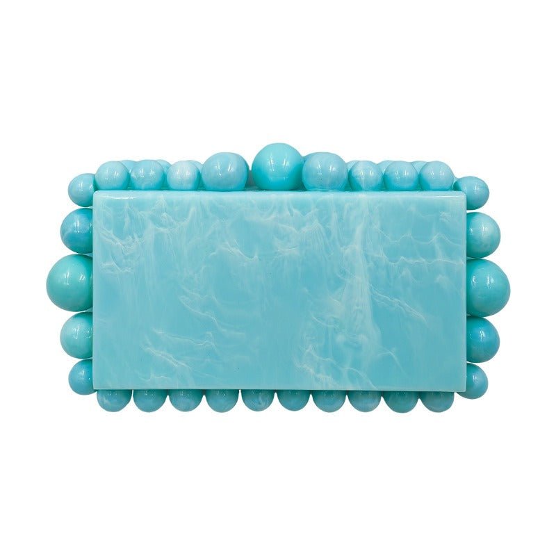 Pre Order:  Beaded Acrylic Hard Clutch Bag