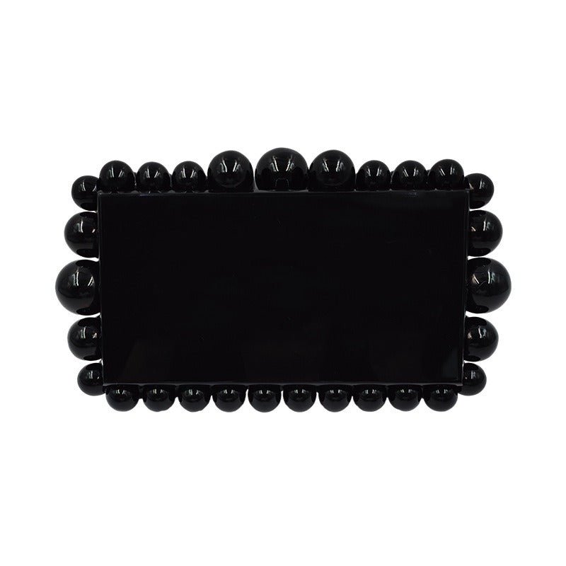 Pre Order:  Beaded Acrylic Hard Clutch Bag