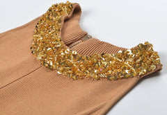 Pre Order:  Beaded Collar Knit Bodycon Dress