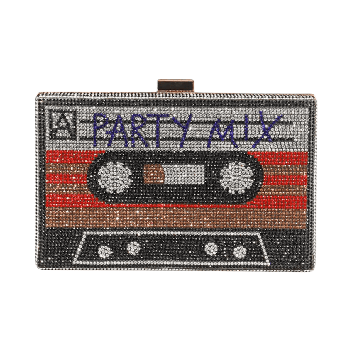 Pre Order:  Bejeweled Cassette Tape Evening Bag