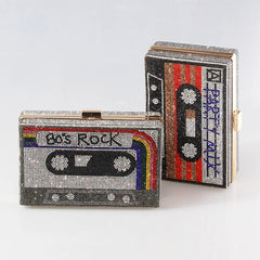 Pre Order:  Bejeweled Cassette Tape Evening Bag